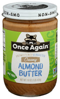 6-PACK OF ALMOND BUTTER UNSWEETENED AND ROASTED, CREAMY