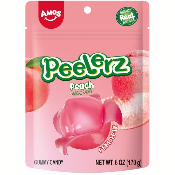 36-PACK OF Candy Peach Gummy Amos Peelerz