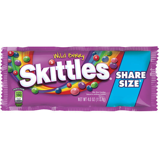 144-PACK OF Share Size Wildberry Candy Skittles, 6 - 24 - 4 Oz