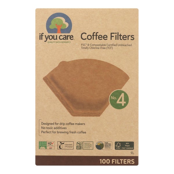 12-PACK OF FILTER COFFEE #4 BROWN COMPOSTABLE