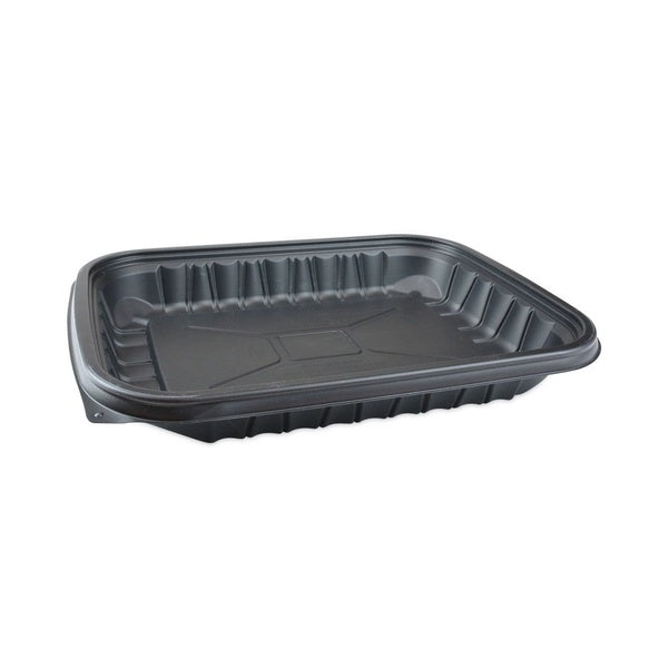 200-PACK OF Container Food Pactiv Corp. Eco-Friendly Takeout Container - 48 oz. Black EarthChoice Entree2Go (200 Count)
