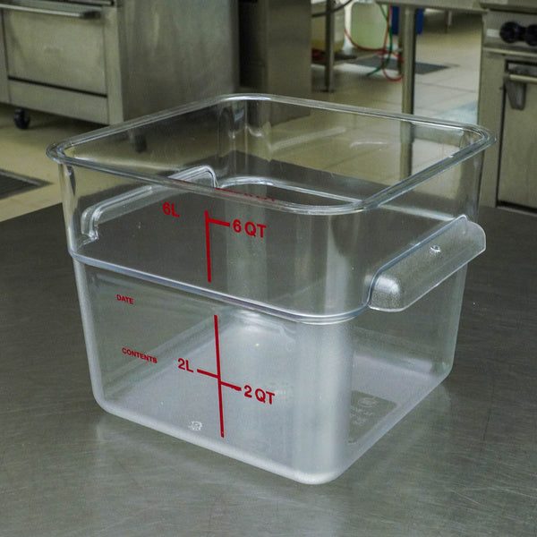 1 EA-PACK OF CONTAINER FOOD STOR SQUARE 6QT