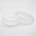 50-PACK OF Lid Plastic Mid Tray and Lid Fits 28oz/32oz White Kraft Paper Cup 300 sets
