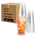 600-PACK OF Cup Plastic Karat [600 Pack - 24oz] Clear Plastic Cups, PET Cups (98mm), C-KC24