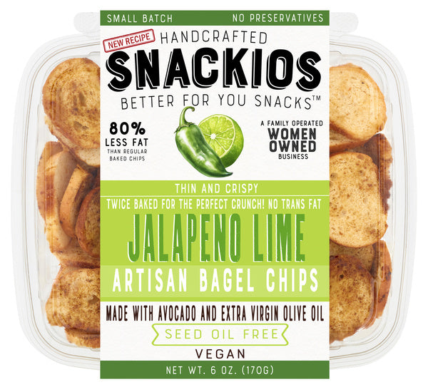4-PACK OF Chips Bagel Jalapeno Lime Bagel Chips
