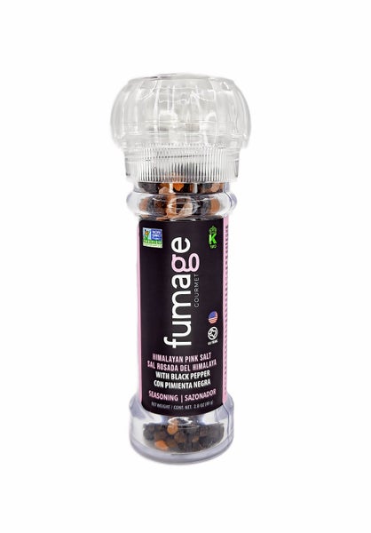 12-PACK OF Salt Mix, Himalayan Pink with Black Pepper (Grinder), Fumage Gourmet