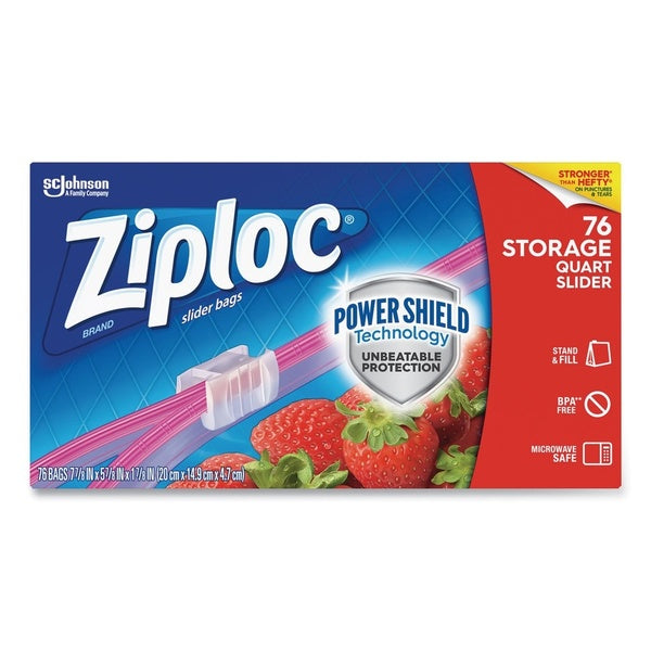 684-PACK OF Bag Plastic Ziploc Quart Slider Storage Bags - 9 Clear Bags with Power Shield Technology for Ultimate Freshness and Durability