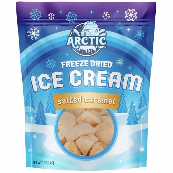 12-PACK OF Candy, Freeze Dried Ice Cream - Salted Caramel, Arctic Farms