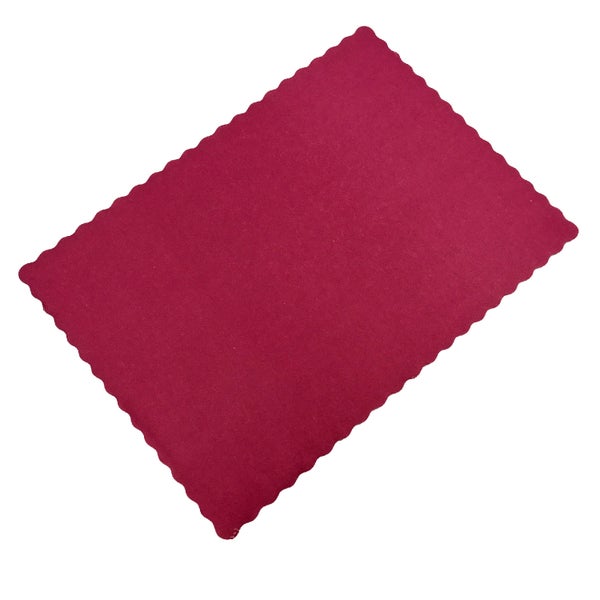 1000-PACK OF PLACEMAT PAPER BURGNDY SCALLPD