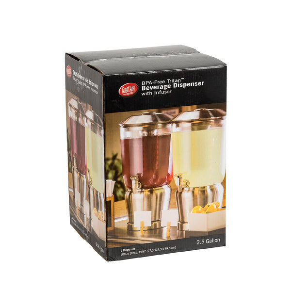 2.5GAL-PACK OF DISPENSER BEV SINGLE SS