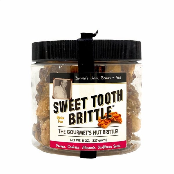 6-PACK OF Candy Brittle Sweet Tooth Gourmet Jar, Bruce Julian