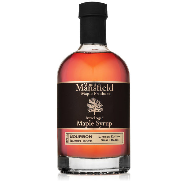 12-PACK OF Syrup Maple Organic Bourbon Barrel Aged, Mount Mansfield Maple Products