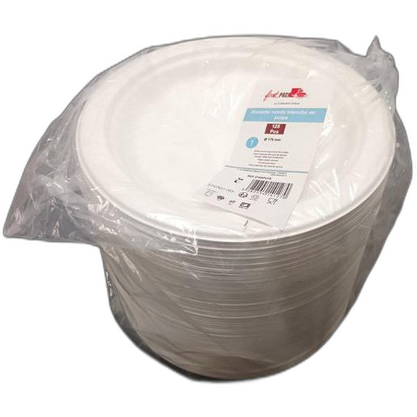 1-PACK OF PLATE ROUND SUGARCANE 7 IN