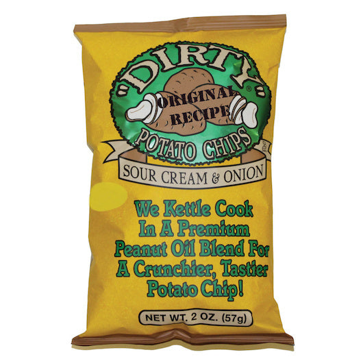 25-PACK OF Sour Cream And Onion Potato Chips Dirty , 25 - 2 OZ