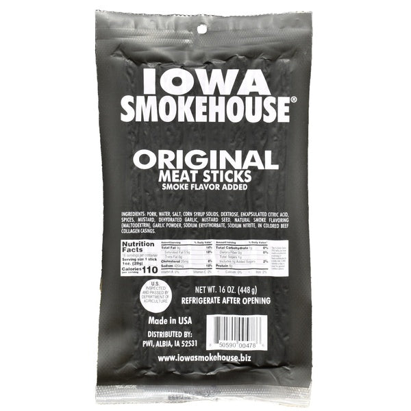 10-PACK OF Meat Sticks Original 16 oz, Iowa Smokehouse