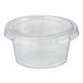 2400-PACK OF Dixie PL20CLEAR Plastic Portion Cup Lid Fits 1.5 oz to 2 oz Cups Clear 100/Sleeve 24 Sleeves/Carton