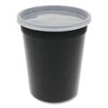 240-PACK OF Container Food Pactiv Corp. YSD2532B Newspring DELItainer 32 oz Plastic Microwavable Container - Black and Clear (240 Count) - Ideal for Food Storage and Takeout