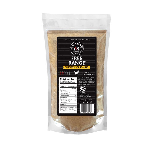 6-PACK OF Seasoning Chicken Free Range Bulk Bag, Casa M Spice