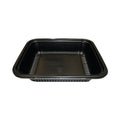 250-PACK OF 8″ X 6.5″ Black Ribbed PP HMR Oblong Tray, 32 Oz.