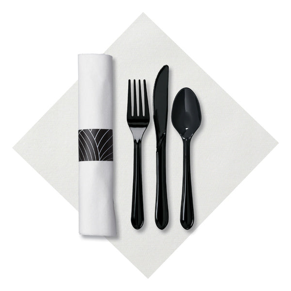 4-PACK OF KIT CUTLERY CTRWRP LL BLK B&W