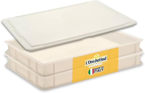 3-PACK OF L'Oro Del Sud, Dough Proofing Box (2 Pack + Lid), White