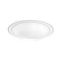 12-PACK OF Bowl Soup 12 oz w/ Silver Edge Rim