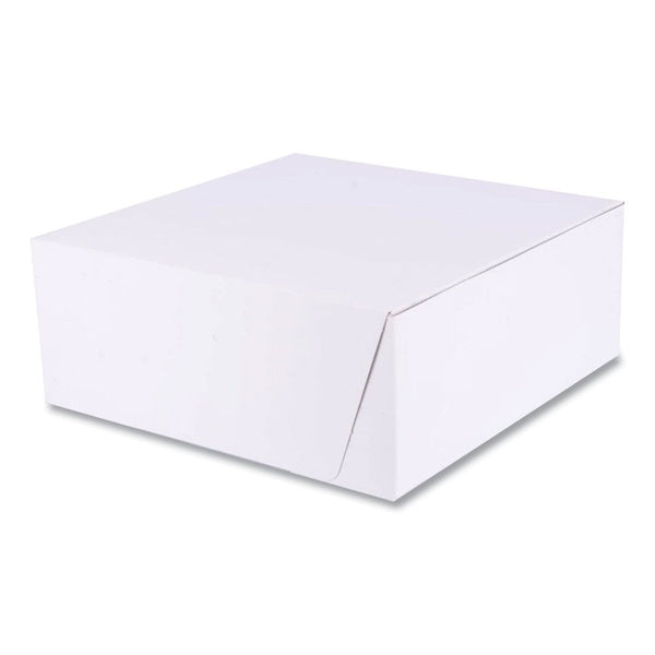 100-PACK OF Box Bakery SCT 1573 Standard Bakery Boxes - 10x10x4 Inches - White One-Piece Non-Window Boxes (100 Count)