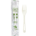 750-PACK OF FORK CMPSTBL World Centric 6" Compostable tPLA Forks Individually Wrapped | 750 count