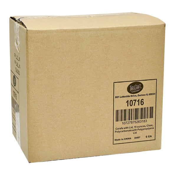 6 CT-PACK OF CARAFE W/LID PC CLR 19OZ