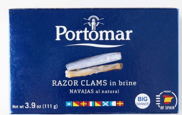 3.9 OZ-PACK OF CLAM RAZOR SPANISH IN BRINE