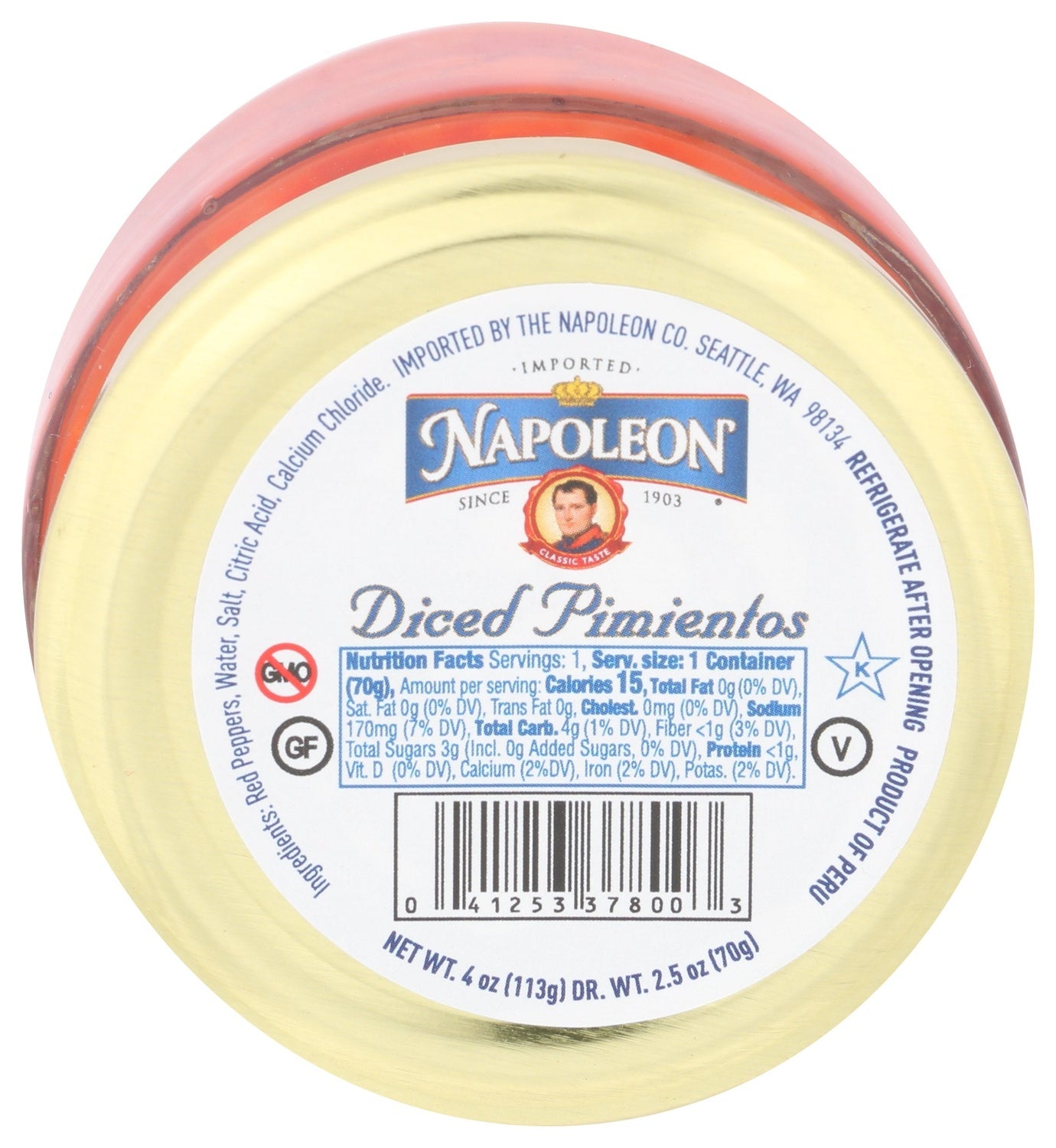 12-PACK OF PIMIENTO DICED IMPORTED