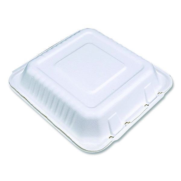 200-PACK OF SCT 18935WPF ChampWare Molded-Fiber Clamshell Containers, 9 x 9 x 3, White, 100/Sleeve, 2 Sleeves/Carton