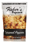 12-PACK OF Popcorn Caramel Large Pouch, Fisher’s Popcorn