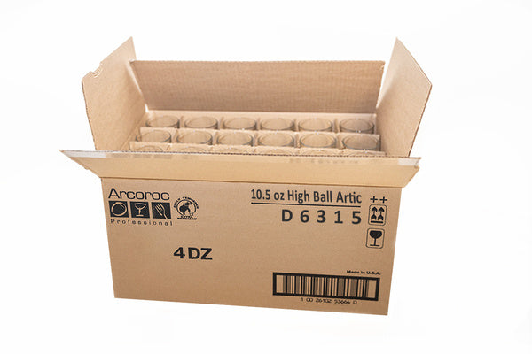 10.5OZ-PACK OF GLASS BEVERAGE HI BALL ARTIC