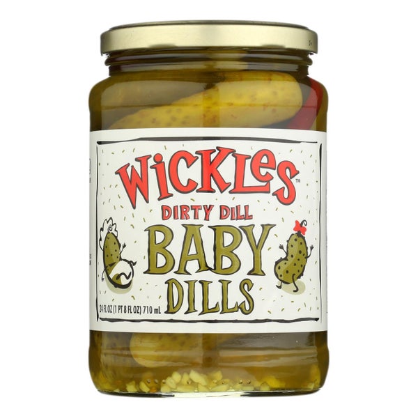 6-PACK OF Pickle Dill Dirty Baby Wickles (Pickles) 24 oz