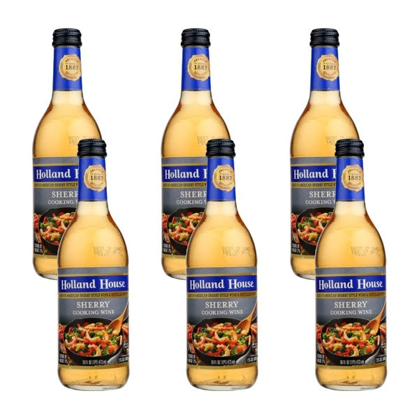 6-PACK OF Wine Cooking Sherry Holland House 16 oz
