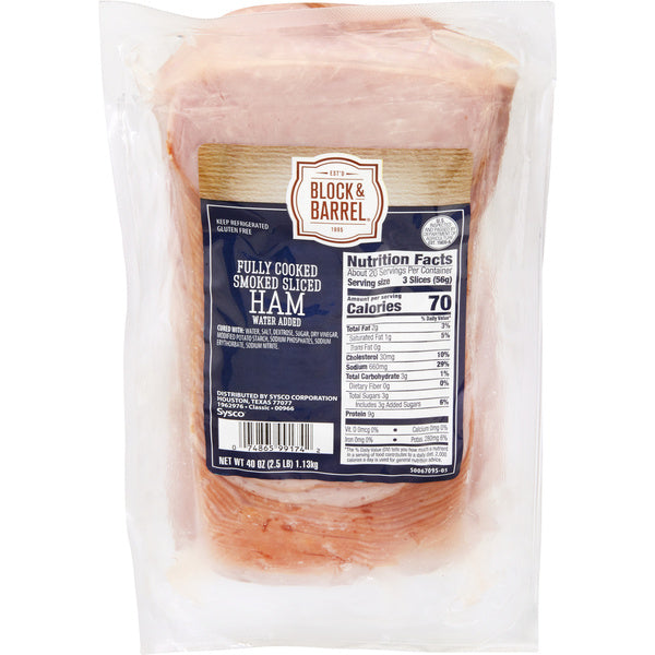 2.5LB-PACK OF HAM SMOKED SLI .67OZ FZ
