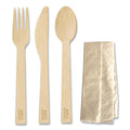 250-PACK OF Cutlery Set Eco-Friendly Bamboo Cutlery Set - Knife, Fork, Spoon, and Napkin - 6.7 inches - 250 Pieces per Carton