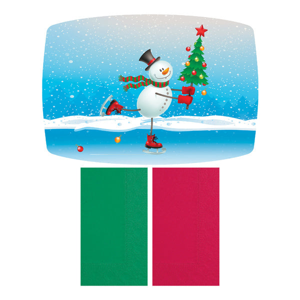 1-PACK OF PLACEMAT NAP COMBO SKAT SNOWM