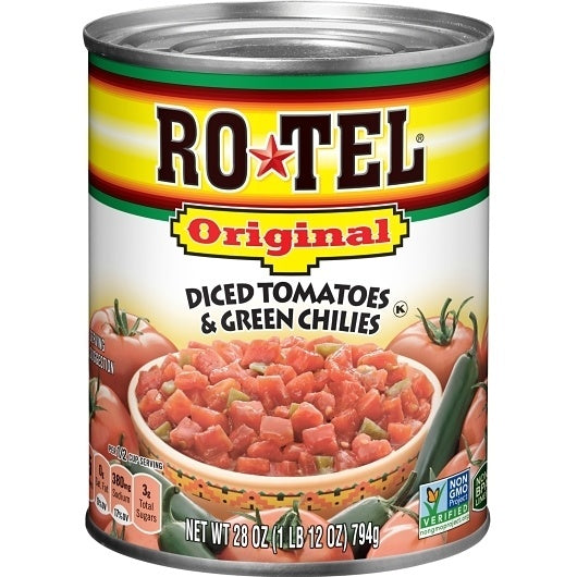 12-PACK OF Original Diced Tomatoes And Green Chilies Ro Tel, 12 - 28 OZ