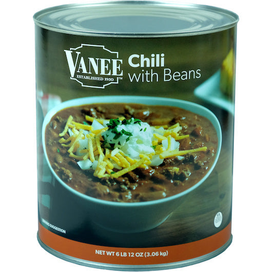 6-PACK OF Chili With Beans Vanee, 6 - 108 Oz