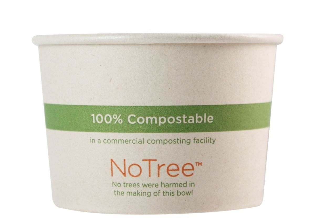 1000-PACK OF BOWL CMPSTBL World Centric 8 oz Compostable NoTree Paper Bowls | 1000 Count