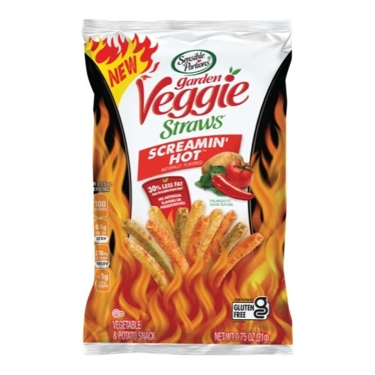 24-PACK OF Garden Veggie Straws Screamin Hot Hain'S, 24 - 0.75 Oz