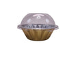 600-PACK OF 18 oz. Jumbo Disposable Aluminum Pot Pie Pan with Lid - Gold
