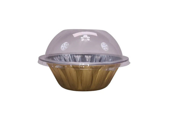 600-PACK OF 18 oz. Jumbo Disposable Aluminum Pot Pie Pan with Lid - Gold