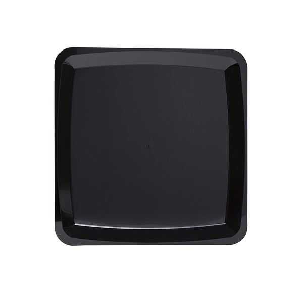 25-PACK OF TRAY PLAS SQUARE BLK SERWARE