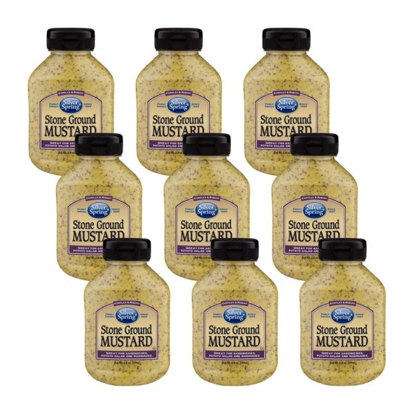 9-PACK OF Mustard Stone Ground Silver Springs 9.5 oz