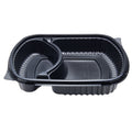300-PACK OF Box Food Karat 300 ct 36 oz Microwaveable Take-Out Box | 2-Compartment | PP | Black