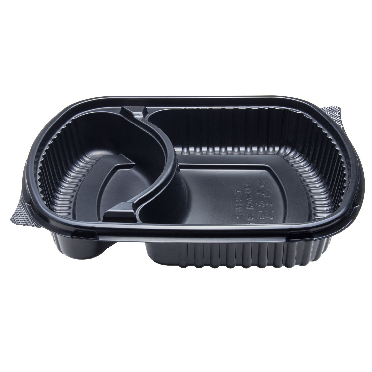 300-PACK OF Box Food Karat 300 ct 36 oz Microwaveable Take-Out Box | 2-Compartment | PP | Black