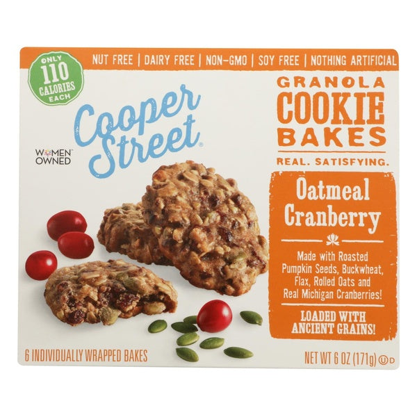 6-PACK OF Bar Granola Cranberry Cooper Street 6 oz